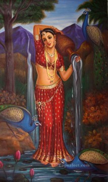 思索にふけるインド Oil Paintings